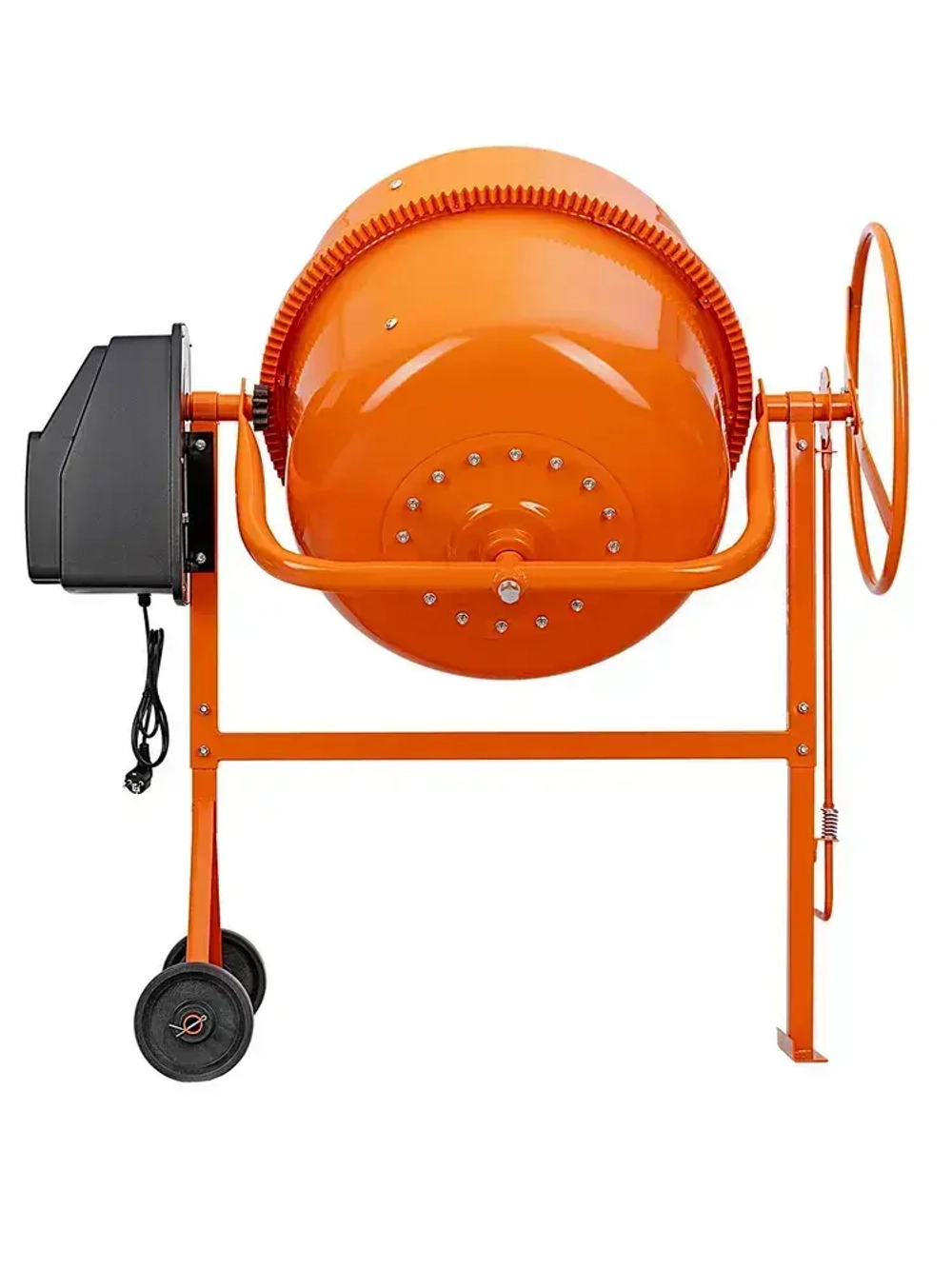 Бетономешалка строительная СИБРТЕХ, БСН-220, 220 л объем бака и 1000 Вт мощность, чугунный венец и поликлиновый ремень, защита от перегрева и случайного пуска, без редуктора, бетоносмеситель, 95515