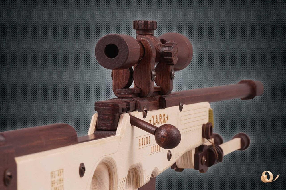 Снайперская винтовка AWP от TARG - деревянный конструктор, сборная модель, 3d пазл