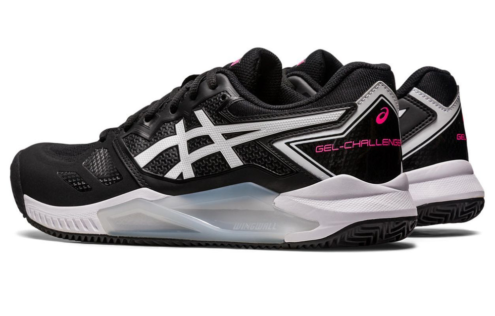 Мужские кроссовки теннисные Asics Gel-Challenger 13 Clay - black/hot pink