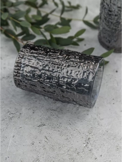 Набор стаканов с рельефным узором, 240 мл. 6 шт. Серые