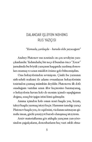 Seçmə hekayələr. Andrey Platonov