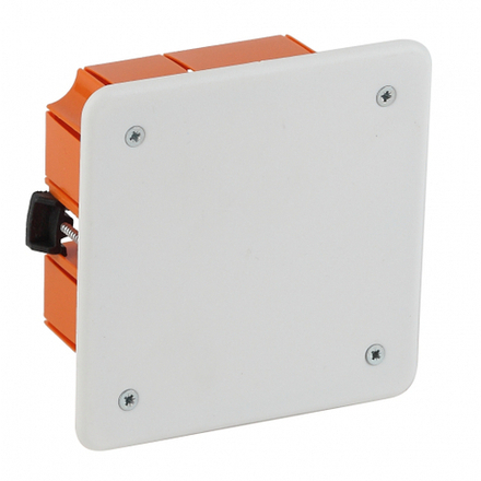 Распаячная коробка ЭРА KRP-92-92-45 скрытой установки красно-белая 92х92х45мм для полых стен саморезы крышка IP20