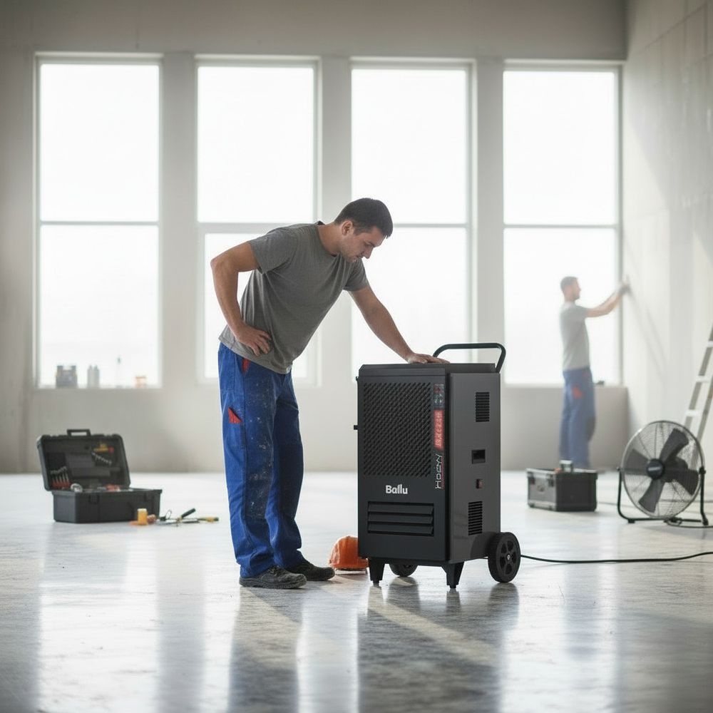 Осушитель воздуха Ballu BDI-80L профессиональный - [до 80 л. за сутки / для S≈115 м²]