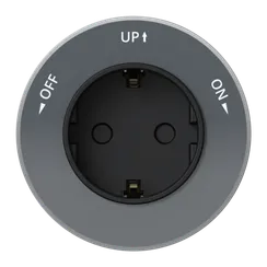 MULTITRACK Розетка 2К+З круглая 16 А/250 В ГРАФИТ