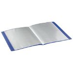 Папка с 20 вкладышами, Brauberg Бюджет, 500мкм, корешок 14мм с карманом, синяя