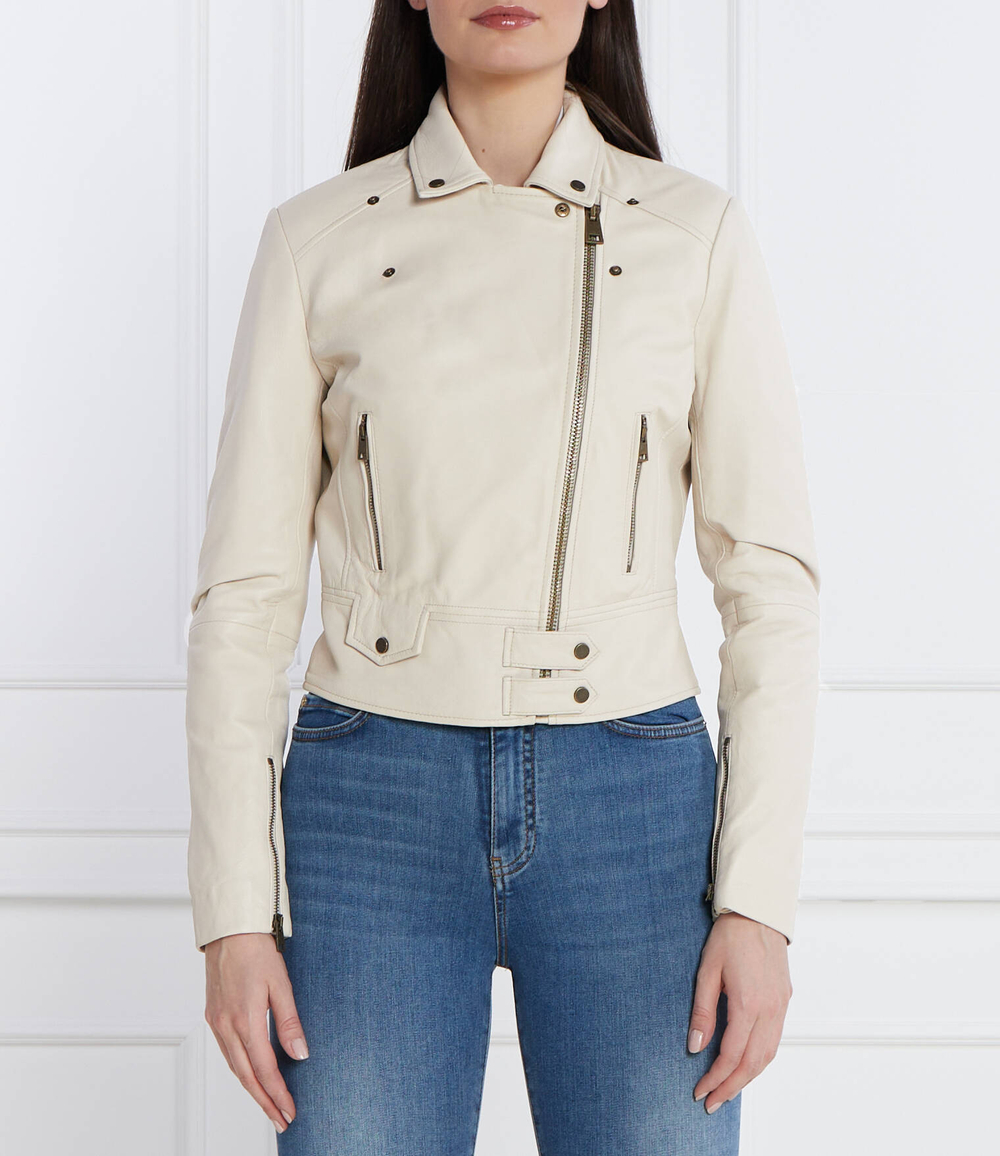 Кожаная косуха Pinko - бежевый(100267 Y6WL)