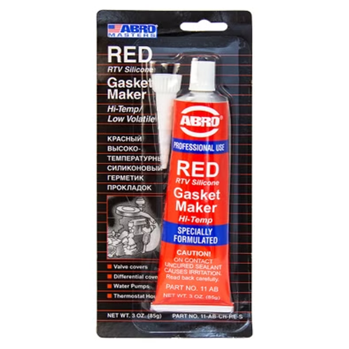 Герметик силиконовый Abro Masters, красный, высокотемпературный, 85 г