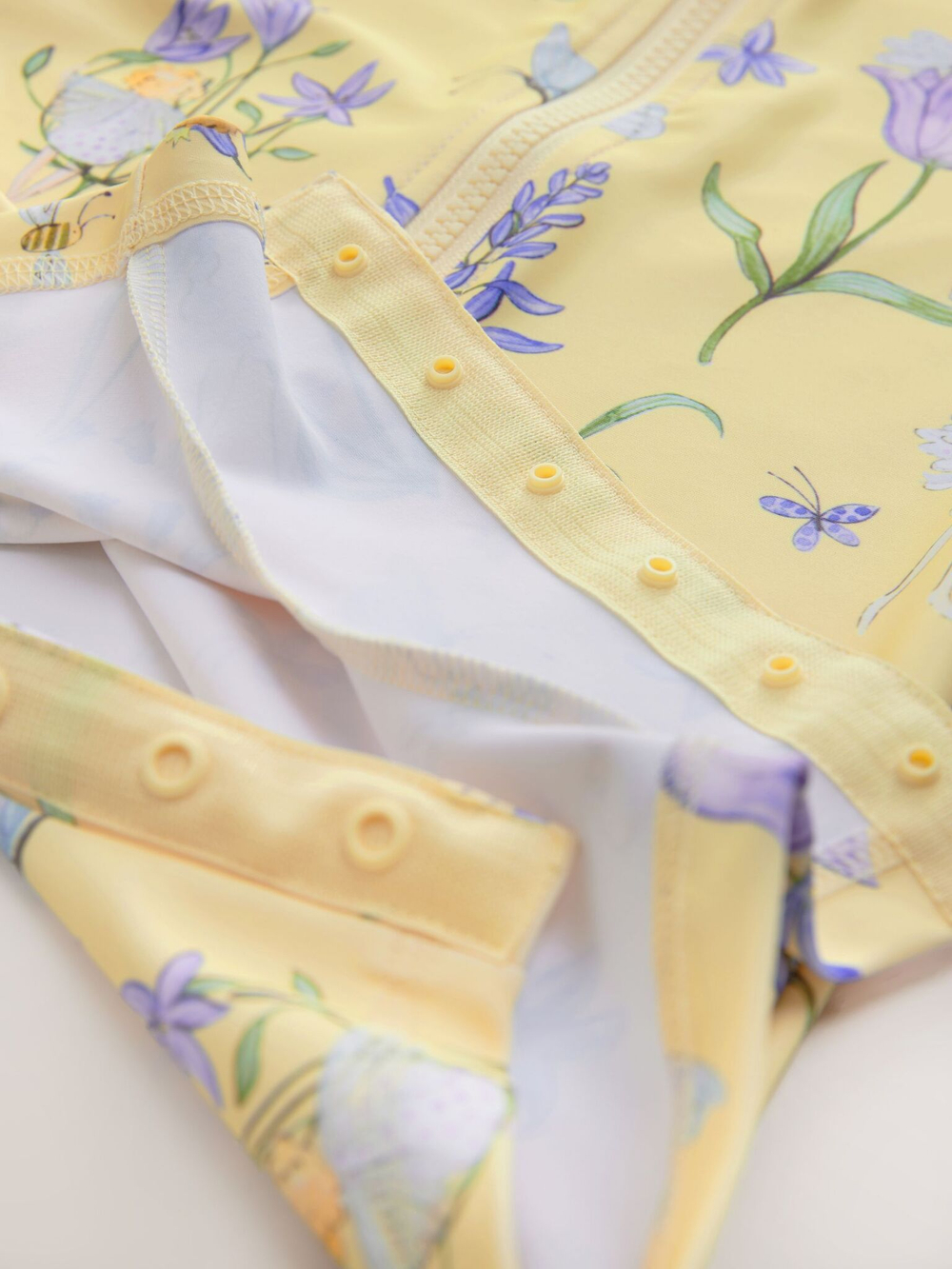 Купальник слитный на молнии для девочки Next E78-788, Светло-желтый