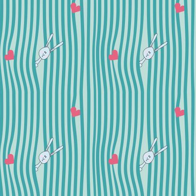 полоска зайка сердечко бирюза