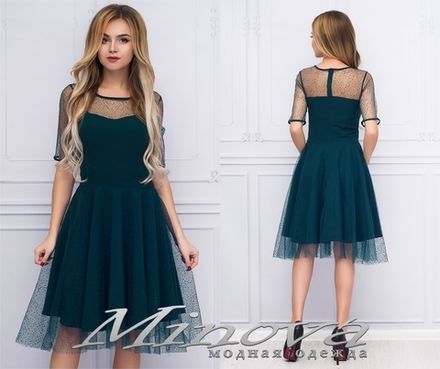 Платье 1069 (т.зеленый) Minova