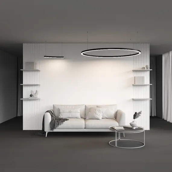 Радиусный профиль 35x35 D1500мм 1/8 круга черный Led Strip alm-3535r-b-d-45°-1.5m