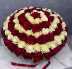 Коробка 101 роза Спираль Престиж