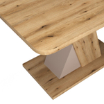 Стол раскладной Bruno (120+40) дуб эвок прибрежный/глиняный серый