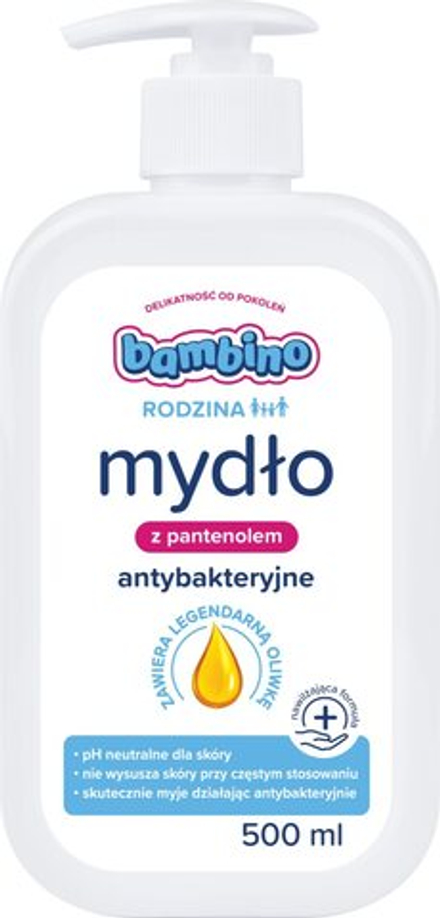 Bambino Family Antibacterial Soap - очищающее жидкое мыло для рук /  Antibacterial 500  ml  / GTIN 5900017076386