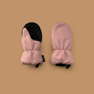 Утепленные варежки (светлая пудра)