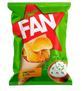 Чипсы Fan сметана и лук 120 г
