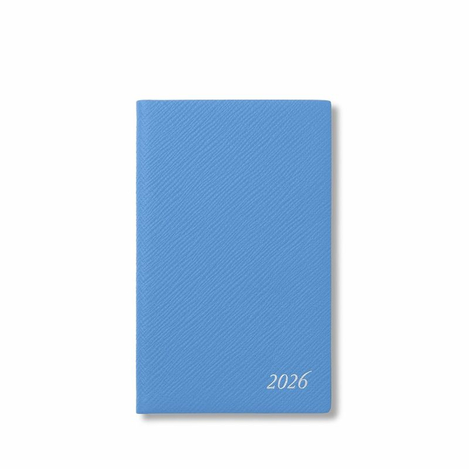 Smythson Ежедневник-блокнот 2026 Panama Weekly Diary, Nile Blue