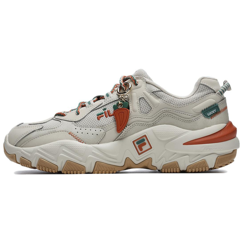 FILA Fila Predator 2 Christmas Year of the Rabbit Non-slip Wear-resistant low-cut sports casual shoes men's Brown orange