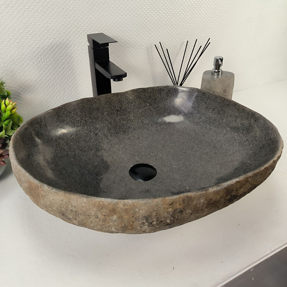 Раковина из речного камня RS-65157 53*45*15 0862