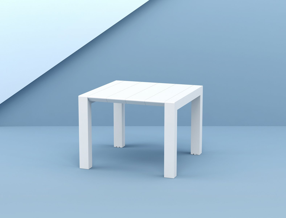 Стол пластиковый раздвижной Siesta ContractVegas Table, 1000-1400х1000х750 мм, белый