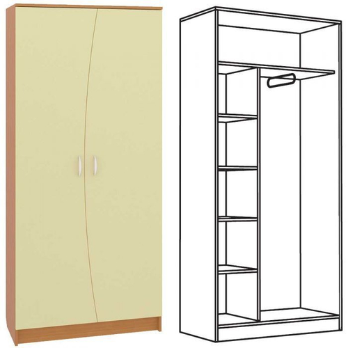 Ника 403 шкаф фасад бук/бежевый