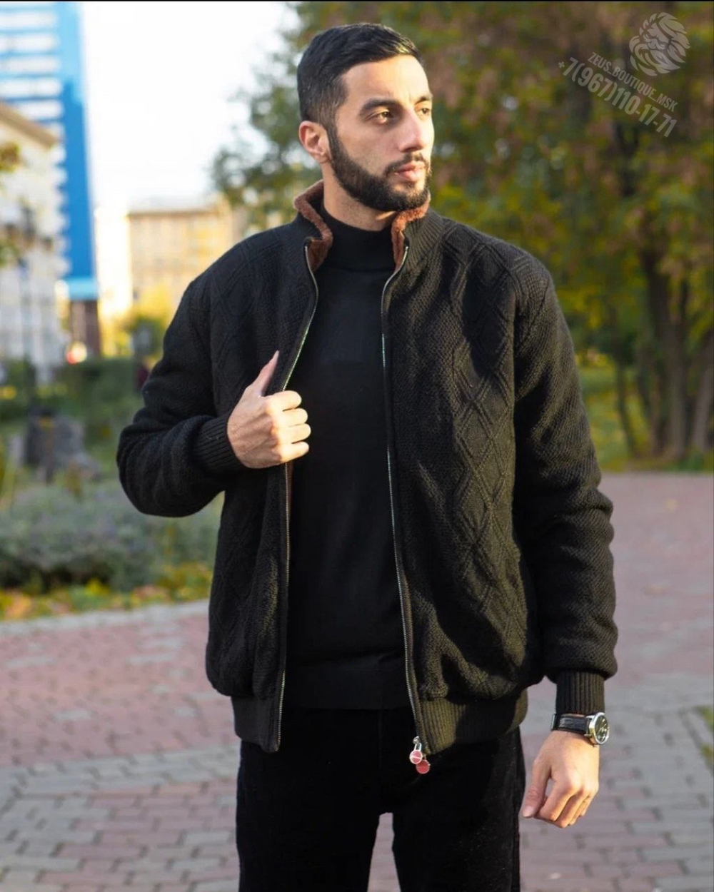 Кардиган с мехом Kiton
