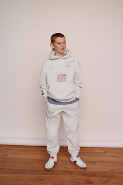 ZARA БРЮКИ-ДЖОГГЕРЫ С ПРИНТОМ BRAWL STAR© И НАДПИСЬЮ ERS FIT, СВЕТЛЫЙ ЭКРЮ