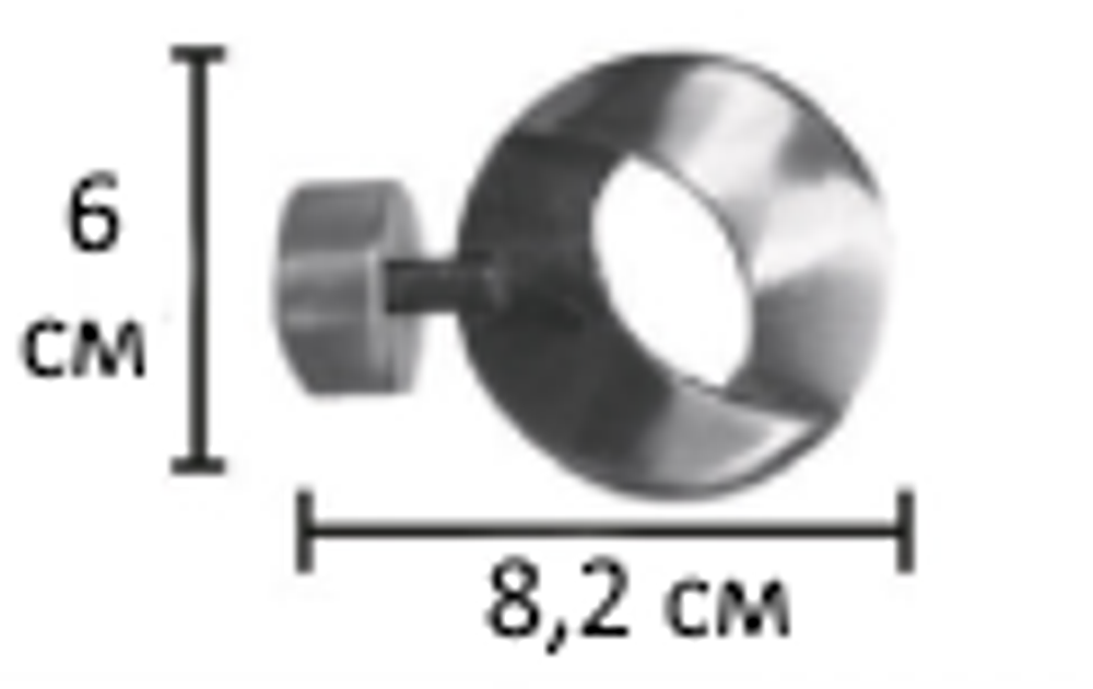 Наконечники "Мебиус Ост" кованых карнизов для штор d20 мм, цвет нержавеющая сталь