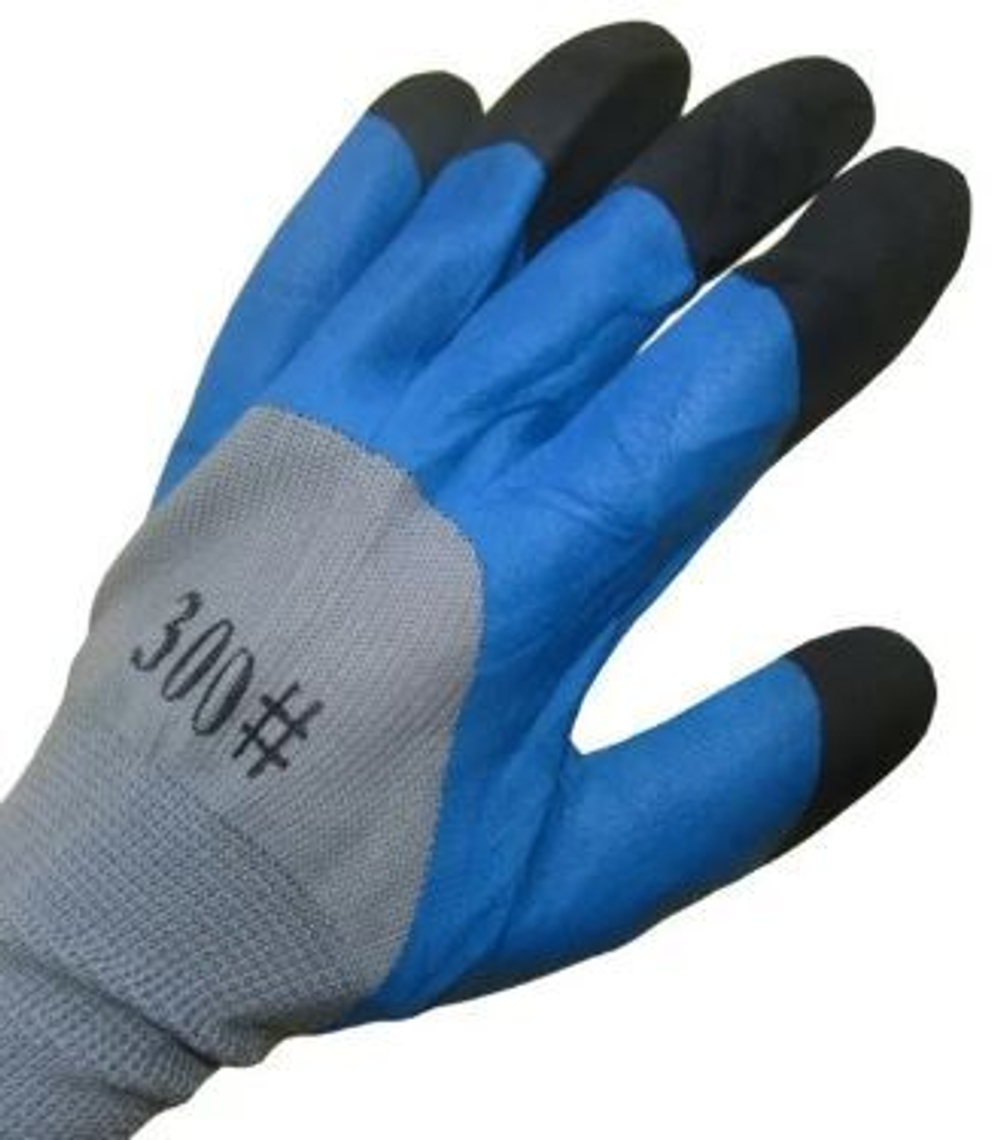 Перчатки пенка черный палец синие (12/720) ЗТ-5960