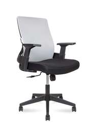 Кресло офисное  Terra LB  черный пластик  серая сетка  черная ткань