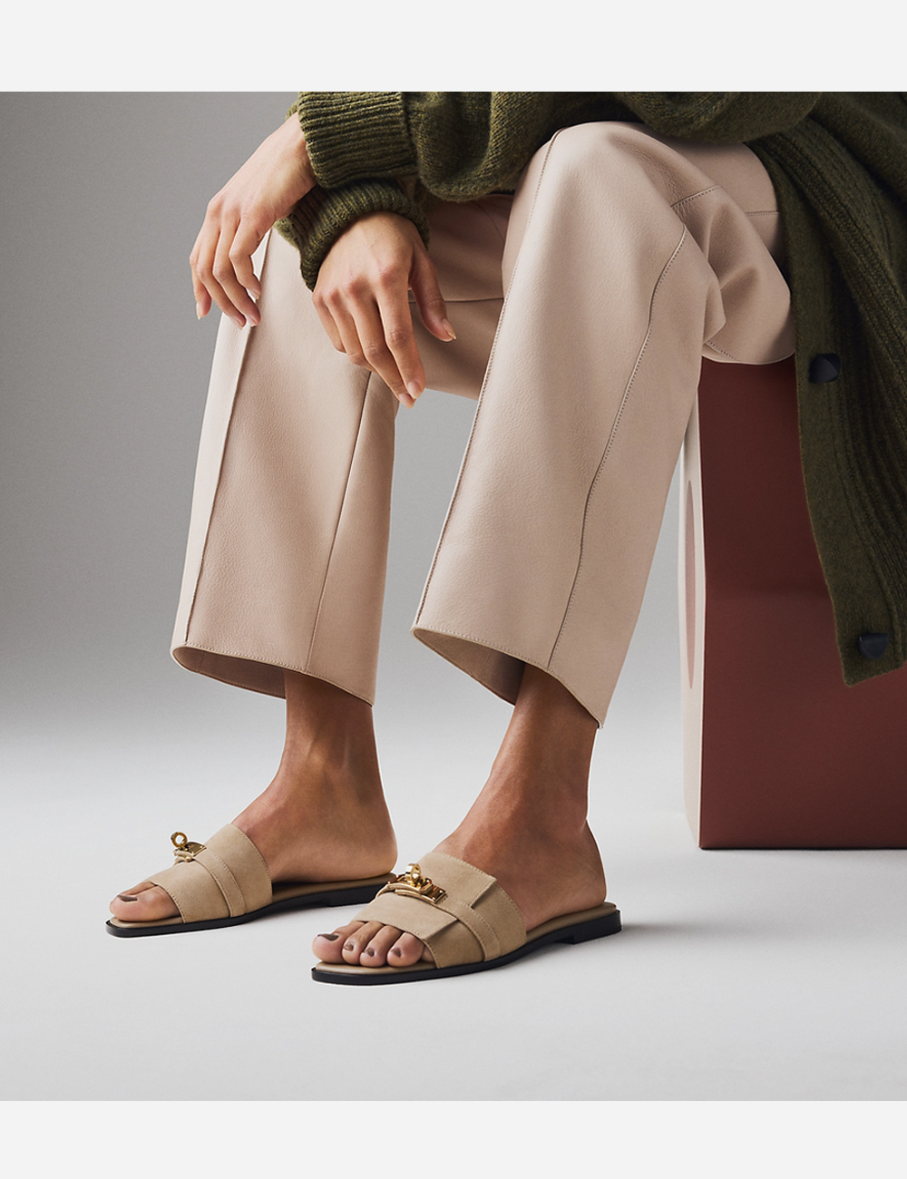 Hermes Giulia Sandal Beige Sable (H252155Z-C9390)