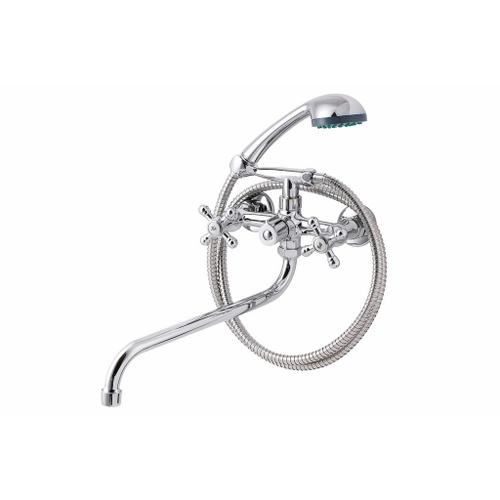 Смеситель для ванны и раковины 1/2 кер ПРОФСАН ПСМ-158-К89 "СТАНДАРТ А" эксцентрики"РУС", КРЕСТ ХРОМ