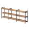 10ССТ.3.800 Стеллаж средний тройной 3 полки, широкий (2360*400*952)