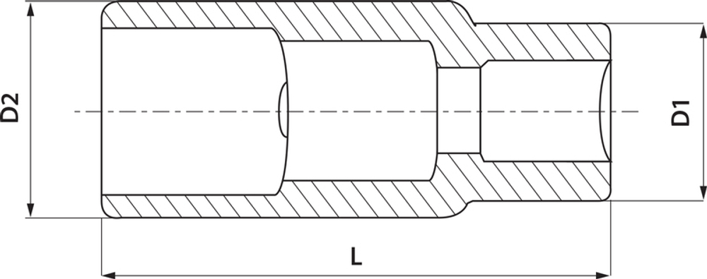 SPS1221 Головка торцевая свечная 1/2"DR, 21 мм