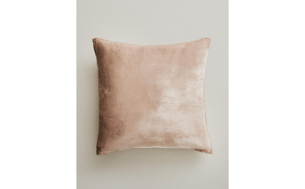 Zara Home наволочка декоративная из вискозы, серебристый