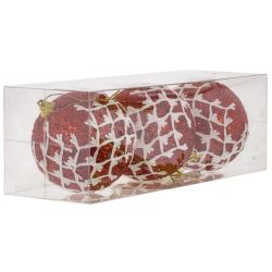 GAEM Набор из 3шт Украшение новогоднее "Шар", D 8 см, L23,5 W8 H8 см