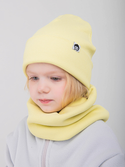 Комплект трикотажный шапка и снуд "Лимонад"