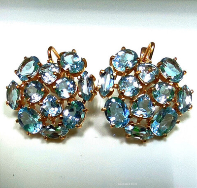 Серьги Эстерелла золото 585 топазы