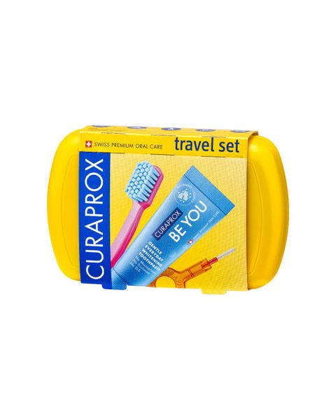 Curaprox travel set yellow