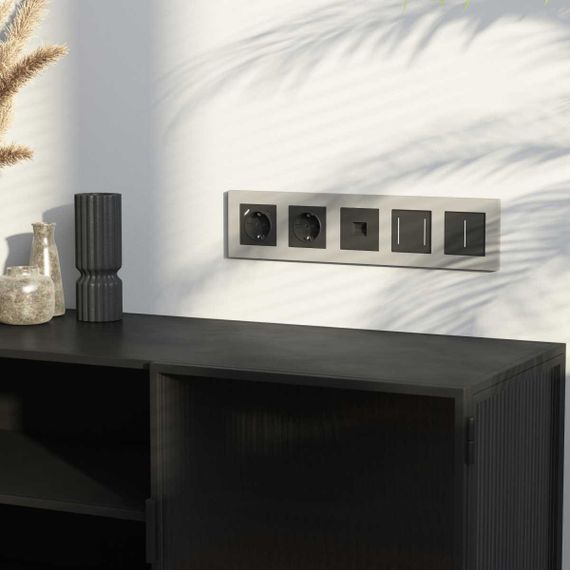 Рамка на 5 постов Werkel Slab дымчатый софт W0052917 a071630