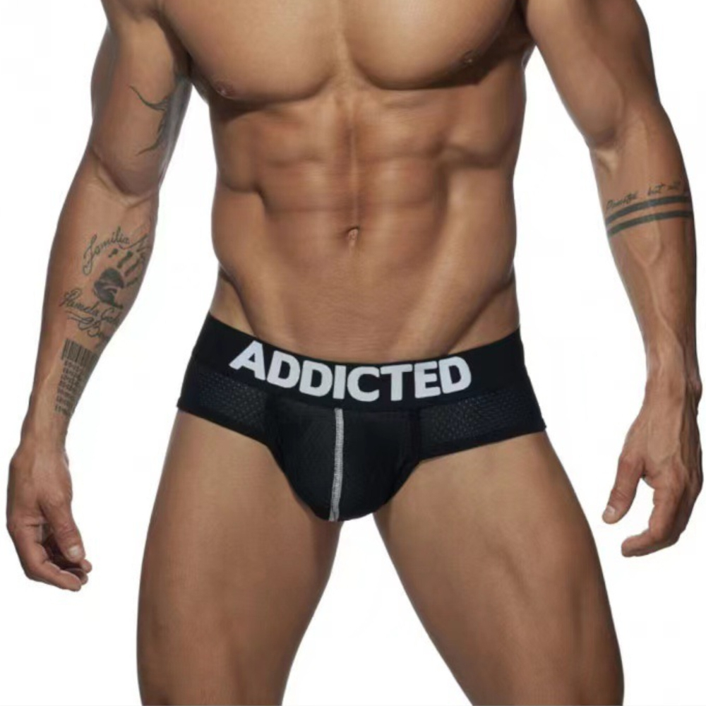 Мужские трусы брифы черные Addicted AD2080-2