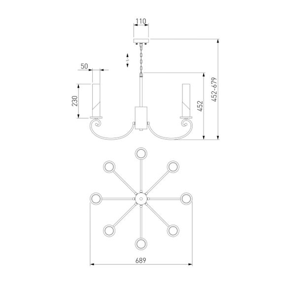 Подвесная люстра Eurosvet Banci 60117/8 никель