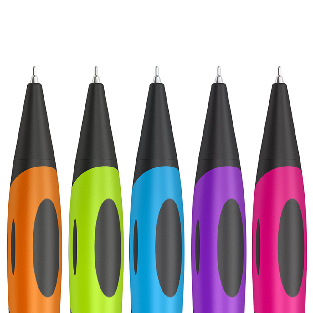 Ручка шариковая Berlingo "Riteline" автоматическая, 0,7 мм, синяя, грип, ассорти