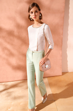 3618 Брюки женские (бледно-зеленый)