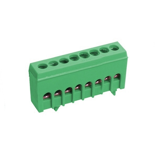 Шина PE (земля) 8х10мм2 изолированная на DIN-рейку ШНИ-6х9-8-К-З IEK YNN10-69-8KD-K06