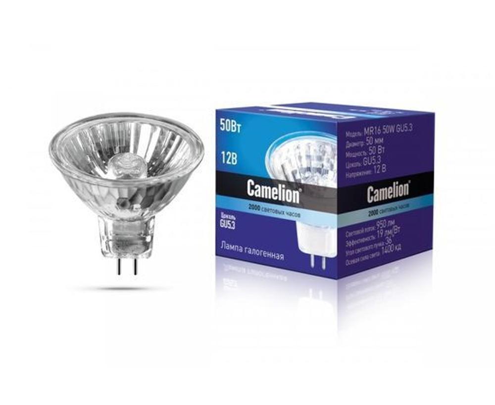 Галогенная лампочка Camelion 50W GU5.3 12V