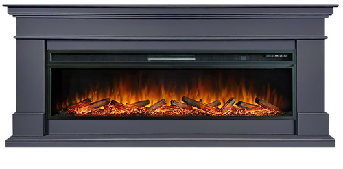 Каминокомплект California V60 SFT (Разборный) - Серый графит с очагом Vision 60 LOG LED