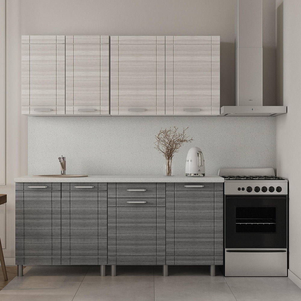 "Бомбей Готовое решение" 1,8 м дуб сонома/сандал белый/сандал серый, белый/сандал белый/сандал серый