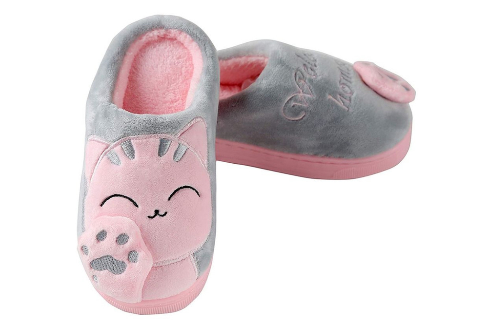 Тапочки FunFur Кот Розовый 38-39 Серый