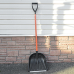 Лопата снеговая "Рысь" 410*460мм с ал.планкой, с фибергласовым черенком и V-ручкой "Элита"